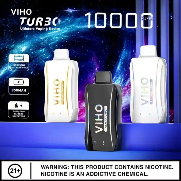 VIHO TURBO 10000PUFFS 5PK Disposable Vape Available at Exotic Smoke And Vape in McKinney TX