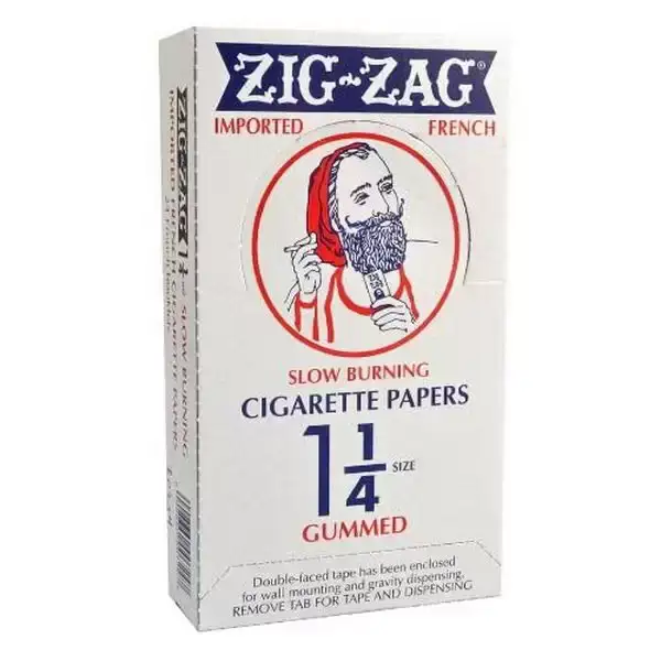 Zig Zag slow burning cigarette papers 1 ¼ size gummed available at Exotic Smoke And Vape in McKinney TX